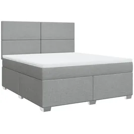 vidaXL Boxspringbett 180 x 200 cm Hellgrau