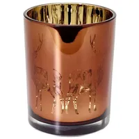 Edzard SALE Teelicht, Teelichtglas, Teelichthalter, Dian, Kupferfarben, Höhe 12,5 cm)