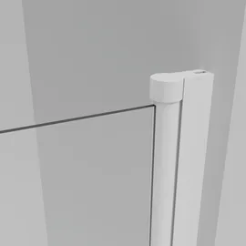 Aurlane Badewannenfaltwand Glas weiß 1-teilig 75 x 140 cm