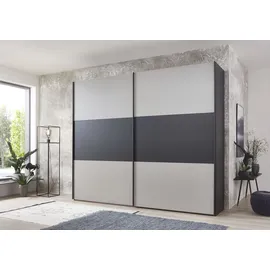 Wiemann Schwebetürenschrank Korfu 246,9 x 236 x 67 cm Grau/Schwarz