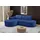 kaiser möbel Modernes L-förmiges Designer-Ecksofa Modena Soft Dunkelblau Links