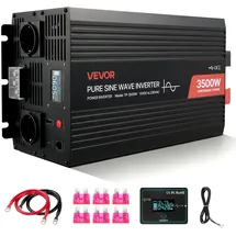 Vevor 3500W Wechselrichter 12V DC auf 230V AC Reiner Sinus mit LCD Display
