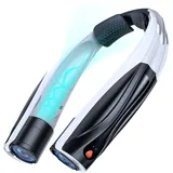 Lepwings Nackenventilator mit 6–23 Std Laufzeit, Tragbarer Halsventilator USB Wiederaufladbar, 6000mAh Akku, 6 Geschwindigkeiten, Leiser Nackenlüfter für Büro, Reisen, Sport & Outdoor – Schwarz