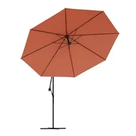 vidaXL Ampelschirm Ø 350 cm terracotta-rot
