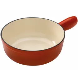 KUHN RIKON Caquelon Käsefondue-Topf GUSSEISEN 3,2 Liter rot INDUKTION