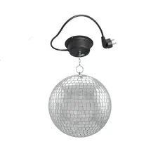 satisfire Spiegelkugel Set 20cm Kugel PROFI + Motor MBM-203 silberfarben