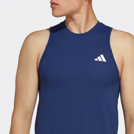 adidas Tanktop ADIDAS PERFORMANCE "TRAIN ESSENTIALS FEELREADY TRAINING SLEEVELESS", Damen, Gr. M, blau (dunkelblau, weiß), Single Jersey, Obermaterial: 70% Polyester, 30% Baumwolle, clean, tiefer Rundhals, Tops Tanktop