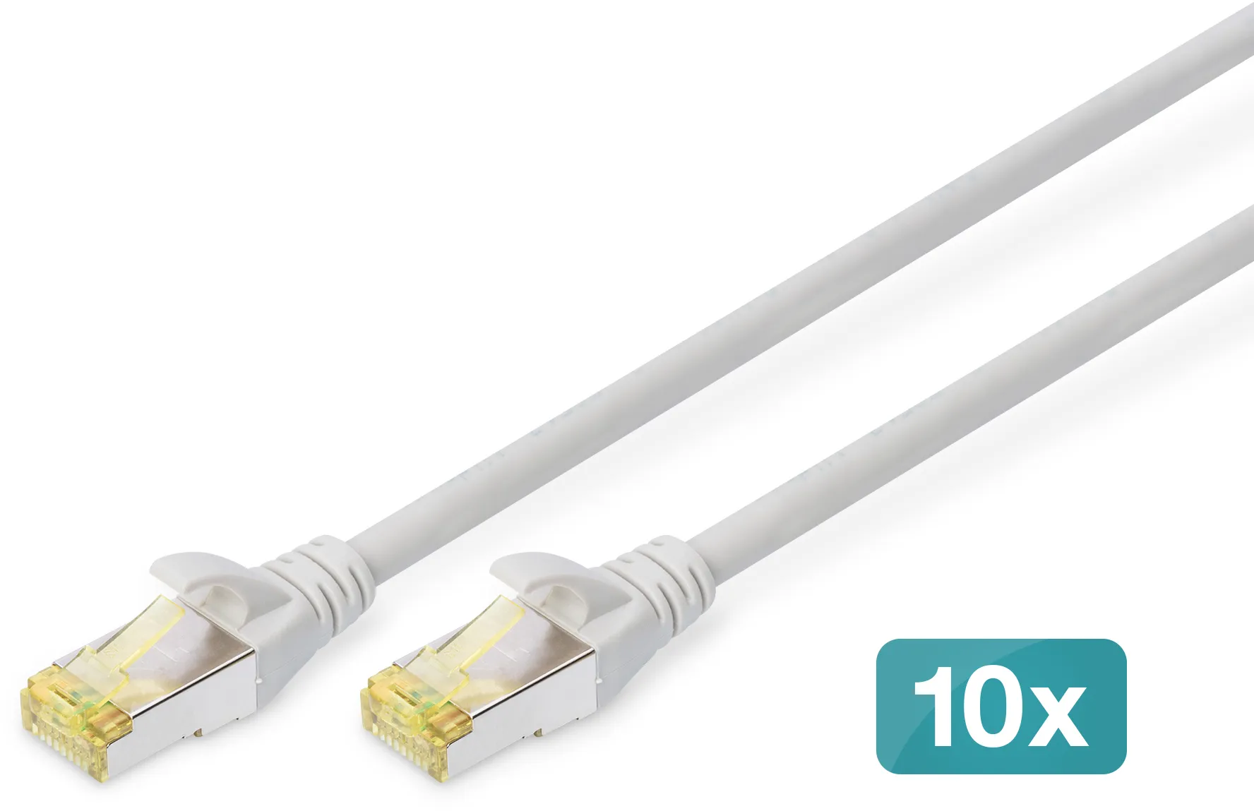 Preisvergleich Produktbild DIGITUS CAT 6A S/FTP Patchkabel, 10 Stück