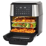 Sinaopus Heißluftfritteuse Airfryer, Heißluft-Backofen 12L, Heißluftfritteuse XXL,Mini-Backofen 1800W,12 Programme, Multifunktionsofen mit Zubehör,Fritteuse ohne Öl, einstellbare Temperatur