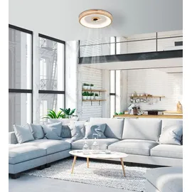 GLOBO Gatian 50 cm Deckenventilator Weiß/Dunkelbraun