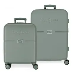 Pepe Jeans Unisex. 7699533 Akzent-Hartschalenset grün 55-70cm (OSFA), Lässig, ABS/Polykarbonat, Mittel, Kabine