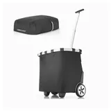 REISENTHEL® Einkaufstrolley carrycruiser black mit cover, mit carrycruiser cover Abdeckung schwarz