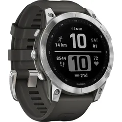 Smartwatch GARMIN "FENIX 7", grau (grau, silber), Smartwatches