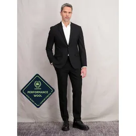 Lerros Baukastenhose "Herren Anzughose mit Stretchanteil, gerade geschnitten", Herren, Gr. 54, schwarz, 49% Viskose, 29% Polyester, 20% Wolle, 2% Elasthan, Hosen