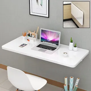 NUACOS Wandklapptisch, Klapptisch Wandmontage Zusammenklappbarer Computertisch Aus Massivholz wandklapptisch Balkon, klapptisch für Küche Zimmer Wohnzimmer Kinderzimmer,60x40cm