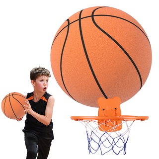 Leiser Basketball Indoor,Hochelastischer Schaumstoff-Basketball - Geräuschloser Basketball für Kinder für Indoor-Outdoor-Basketballspiele, stummgeschalteter Basketball, Soft-Basketball Fellflying