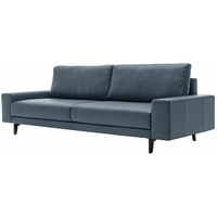 HÜLSTA sofa 3-Sitzer »hs.450«, Armlehne breit niedrig, Alugussfüße in umbragrau, Breite 220 cm blau