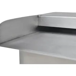 vidaXL Pool-Wasserfall Fontäne mit LEDs Rechteckig Edelstahl : Größe - 30 cm