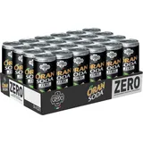 ORAN SODA ZERO (24x330ml) - Italienische Limonade von FONTI DI CRODO mit natürlichem Quellwasser & Orangensaft. Ohne künstliche Zusätze, ideal für Alltag, Aperitif & Cocktails, in Einwegdose.