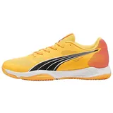 Puma Eliminate Turbo Indoor Court Shoe, Sun Stream-Sunset Glow Black, 46