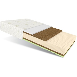 Matratze 140x200 Latexmatratze GIOVANI 7 Zonen Latex Kokos Clima Latex H3 19 cm