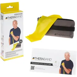 Theraband Fitnessband 2,5 m in Türanker-Tasche 201 - gelb 1,3 Kg