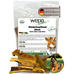 WEPO Rinderkopfhaut 20cm - Hunde Leckerlis 1 kg