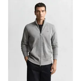GANT Reg Shield Halbzippullover Grey Melange M