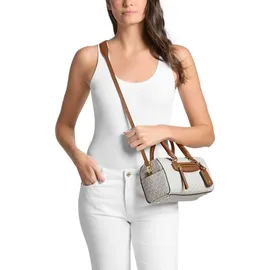 Michael Kors Jet Set Travel Umhängetasche Kunstleder Beige/Weiß