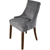 2er-set Stuhlhussen Für Esszimmerstühle, Dehnbar, Grau, 46 X 68 X 55 Cm, Stuhlhussen Mit Hoher Rückenlehne, Waschbar, Große Größe