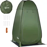 Pop-up Duschzelt Aus Polyester Und Stahl, Homaire, Maße 126x124x189 Cm, Dunkelgrün
