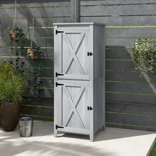 Gartenschrank Holz, Geräteschuppen wetterfest Geräteschrank Garten Schrank