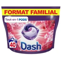 Dash All-in-1 Waschmittel Kapseln mit Lenor, 40 Pods, Blitzschlag, außergewöhnliche Frische, Tiefenreinigung