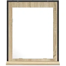 vidaXL Spiegel mit Regal Schwarz 50 x 12 x 60 cm