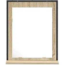 vidaXL Spiegel mit Regal Schwarz 50 x 12 x 60 cm