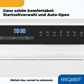 Exquisit GSP508-030D Geschirrspüler (freistehend, 550 mm, Weiß)