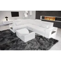 Sofa Dreams Ecksofa Ledercouch Sofa Trivento L Form kurz Leder Sofa weiß