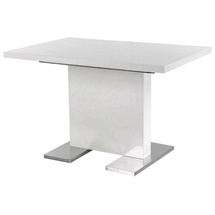 PRO.COM Esstisch PAMELA, ausziehbar, Weiß Hochglanz 160 x 80 cm - ausziehbar