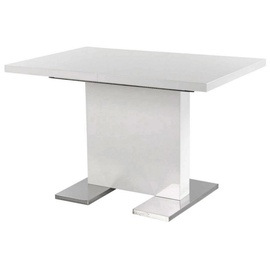 PRO.COM Esstisch PAMELA, ausziehbar, Weiß Hochglanz 160 x 80 cm - ausziehbar