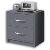 Stella Trading Nachtkommode ¦ grau ¦ Maße cm B: 38,5 H: 39 T: 28.2