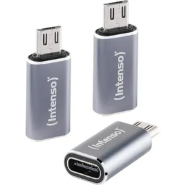 Intenso USB-C auf microUSB Adapter Grau
