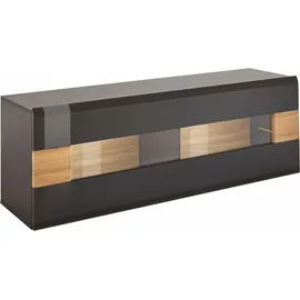 OTTO home Hängevitrine Toledo 131 x 37 x 45 cm Schwarz/Grau