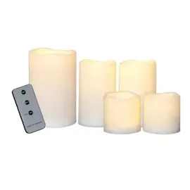 MARELIDA LED Kerzenset flackernd 5 St. weiß