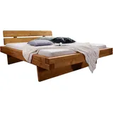 Main Möbel Massivholzbett Balkenbett 'Melissa' 140x200cm Fichte gebeizt