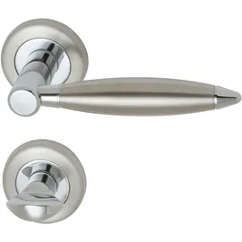 Alpertec Rosettengarnitur Lenny Edelstahl Silber
