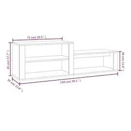 vidaXL Schuhschrank 150 x 35 x 45 cm hochglänzend weiß / weiß