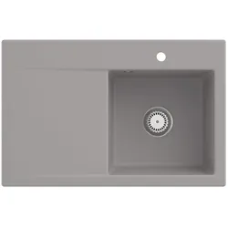 Villeroy & Boch Subway Style 45 Einbauspüle, Ablaufgarnitur mit Handbetätigung, Becken rechts, Küchenspülen, fossil ceramicplus