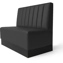 Schmidt S | Gastrobank | B:H 100 x 100 cm | Schwarz | Gestreift | Leder