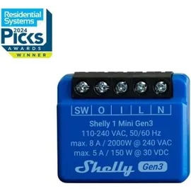 Shelly 1 Mini Gen3, 1-Kanal, Unterputz, Schaltaktor (Shelly_Plus_1_Mini_G3)