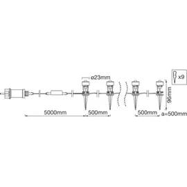 LEDVANCE Außenleuchte Kunststoff 9,6 cm 9er Set RGBW